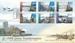 New Zealand FDC 11-11-1998 Urban Transformation Complete Set Of 6 With Nice Cachet - FDC