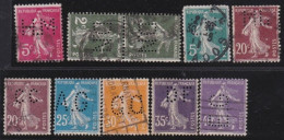 France  .  Y&T   .    10 Timbres  Perf.    .     O        .     Oblitéré - Used Stamps