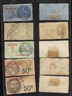 French Cameroun Tax Stamps Early1900s To WW2, 5  New And Used, Hinged - Usados