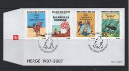 Année 2007 : FDC 3644-3647 - Hergé : Tintin Kuifje - 2001-2010