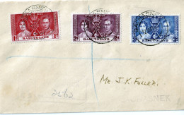 BASUTOLAND  1937 CORONATION SET On COVER - 1933-1964 Colonie Britannique