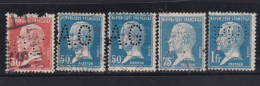France  .  Y&T   .    5 Timbres  Perf.    .     O        .     Oblitéré - Used Stamps