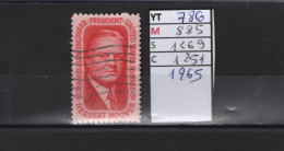 PRIX FIXE Obl  786 YT 885 MIC 1269 SCO 1251 GIB Herbert Hoover 1965 58A/11 - Gebruikt