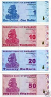 ZIMBABWE 2009 Revalued Dollar Set UNC Paper Money - Prior Trillions Banknotes - Zimbabwe