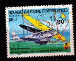 - Nelle CALEDONIE - 1985 - YT N° PA 247 - Oblitéré - Biplan - Beau Cachet - Used Stamps
