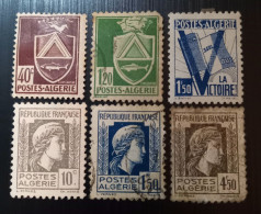 Algérie 1942 -1945 Armoiries – Constantine , 1943 Un Seul But, La Victoire & 1944 Type Marianne D'Alger - Used Stamps