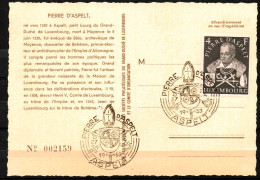 Luxembourg, Luxemburg,  1953,  MI 516, Yv , 475, 700 GEBURTSTAG PIERRE D'ASPELT, SONDERSTEMPEL - Storia Postale