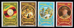 1982 Zimbabwe 75th Anniversary Du Scoutisme ​Scout Set MNH** No70 - Unused Stamps