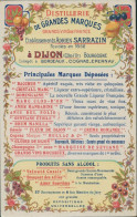 21 DIJON - ETABLISSEMENTS ADRIEN SARRAZIN - CARTE PUBLICITAIRE - TOP RARE - Dijon