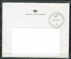 1966 Brief "Kabinet Van De Koning" - Met Stempel "Palais De Bruxelles * Paleis Te Brussel" - Franchigia