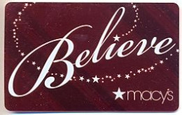 Macy's, U.S.A., Carte Cadeau Pour Collection, Sans Valeur # Macys-131 - Cartes De Fidélité Et Cadeau