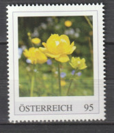 Österreich Personalisierte BM Blumen Trollblume ** Postfrisch - Timbres Personnalisés