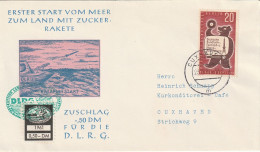 ALLEMAGNE GERMANY DEUTSCHLAND BERLIN 195 (o) Rakete Katapult Start Meer Zum Land DLRG 23 9 1961 Cuxhaven + Cinderella - Storia Postale