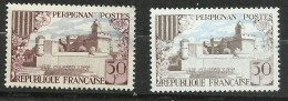 Fr. N° 1222 Perpignan Le Castellet Brun Et Bleu Ciel Neuf ( * ) B/TB Timbre Type Sur Les Scans Pour Comparer Soldé ! ! ! - Neufs