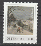 Österreich Personalisierte BM Kunst Lucas I. Van Valckenborch Winterlandschaft ** Postfrisch - Timbres Personnalisés