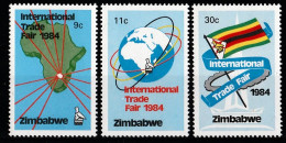 1984 Zimbabwe Trade Fair In Zimbabwe Flags Set MNH** No70 - Handicap