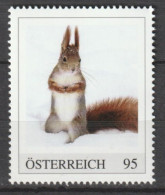 Österreich Tiere Im Winter Eichhörnchen ** Postfrisch - Personalisierte Briefmarken