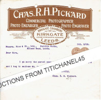 LEEDS - Letter From CHAS. R.H. PICKARD - Commercial Photographer, Photo-enlager, Photo-engraver - United Kingdom