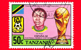 TANZANIA - Usato - 1982 - Sport - Calcio - FIFA Mondiali 1982 - Spagna - Jella Mtagwa, Calciatore, Coppa - 50 - Tanzania (1964-...)