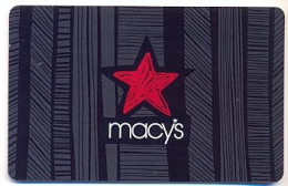 Macy's, U.S.A., Carte Cadeau Pour Collection, Sans Valeur # Macys-156 - Cartes De Fidélité Et Cadeau