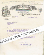 1923 LEYLAND - Letter From IDDON BROTHERS Ltd - Rubber Mill Machinery - Regno Unito