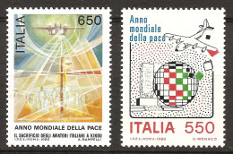 Italie Italia 1986 N° 1730 / 1 ** Paix, Avion, ONU, Croix, Religion, Kindu, Mission Pacifique, Assassinat, Douglas DC-6 - 1981-90: Neufs