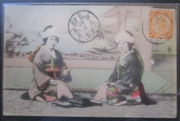 Japon Femmes Cpa Timbrée Chinese Imperial Post - Sonstige & Ohne Zuordnung