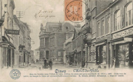 Ciney - L'Hôtel De Ville - Animée - Commerces - La Belgique Historique - 2 Scans - Ciney