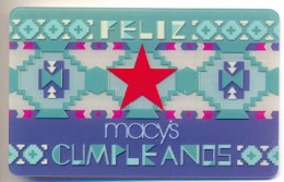 Macy's, U.S.A., Carte Cadeau Pour Collection, Sans Valeur # Macys-162 - Cartes De Fidélité Et Cadeau