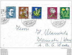 100 - 25 - Enveloppe Avec Série Pro Juventute 1960 - Cachet Illustré D'Arosa 1961 - Briefe U. Dokumente