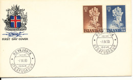 Iceland FDC World Refugee Year 7-4-1960 - Refugees