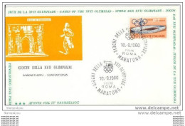 118 - 100 - Enveloppe JO Rome 1960 Oblit Spéciale "Marathon" - Ete 1960: Rome