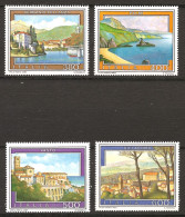 Italie Italia 1987 N° 1744 / 7 ** Tourisme, Verbania Pallanza, Lac Majeur, Eglise, Palmi, Vasto, Villacidro, Sardaigne - 1981-90: Neufs