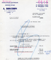 69 LYON COURRIER 1965 Installations électriques  Interphones Hoffmann BOUCHON  X198 Rhône - Electricité & Gaz