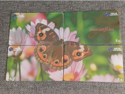 CHINA - BUTTERFLY-01 - PUZZLE SET OF 4 CARDS - Chine