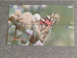 CHINA - BUTTERFLY-02 - PUZZLE SET OF 4 CARDS - Chine