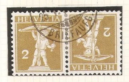 SUIZA. 1909. Tête-bêche . Mi K4I. YT 128A. Tipo1 - Tete Beche