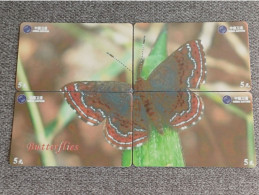 CHINA - BUTTERFLY-06 - PUZZLE SET OF 4 CARDS - Chine