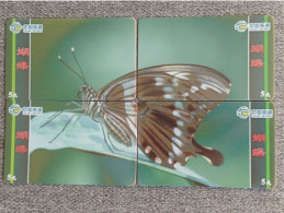 CHINA - BUTTERFLY-07 - PUZZLE SET OF 4 CARDS - China