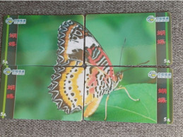 CHINA - BUTTERFLY-08 - PUZZLE SET OF 4 CARDS - China