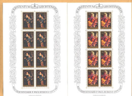 Liechtenstein 1976 RUBENS 400 Jr. Volledige Vellen/ Feuillets Complets, Full Sheets MNH/** - Rubens