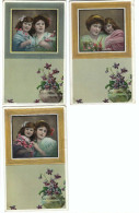 2 Meisjes  1912    3 Kaarten   Serie 2739 - Collections & Lots