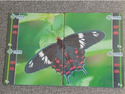 CHINA - BUTTERFLY-22 - PUZZLE SET OF 4 CARDS - Chine