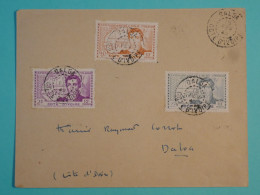 DJ 10  COTE D IVOIRE    BELLE  LETTRE   1945  PETIT BUREAU DALOA    + +AFF. INTERESSANT+ - Briefe U. Dokumente