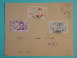 DJ 10  COTE D IVOIRE    BELLE  LETTRE   1945  PETIT BUREAU DALOA    + +AFF. INTERESSANT+ - Lettres & Documents