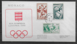 MONACO  FDC  Jo 1948 Course De Haies Discobole - Verano 1948: Londres