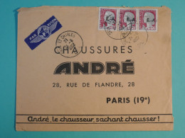 DJ 10 ETAT ALGERIEN     BELLE  LETTRE   1962  ALGER  A PARIS   +SURCHARGE E.A  +AFF. INTERESSANT+ - Covers & Documents