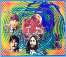 Madagascar 1996, Beatles, 4val In BF IMPERFORATED - Singers