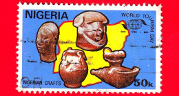 NIGERIA  - Usato - 1985 - Giornata Mondiale Del Turismo - Artigianato Nigeriano - Crafts - 50 - Nigeria (1961-...)