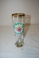 C53 Ancienne Chope En Verre - Souvenir Du Luxembourg - Bicchieri